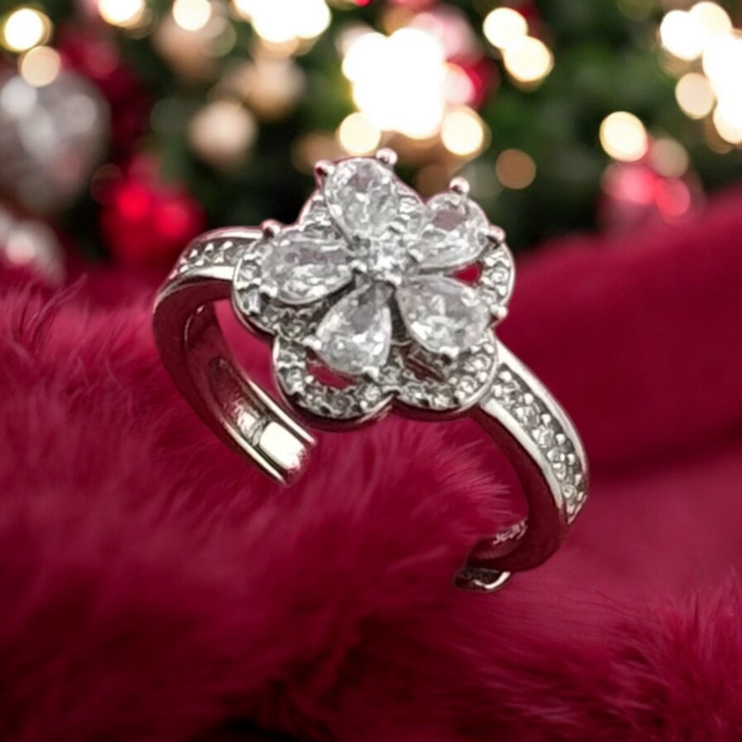 Adjustable Rolling Flower Ring