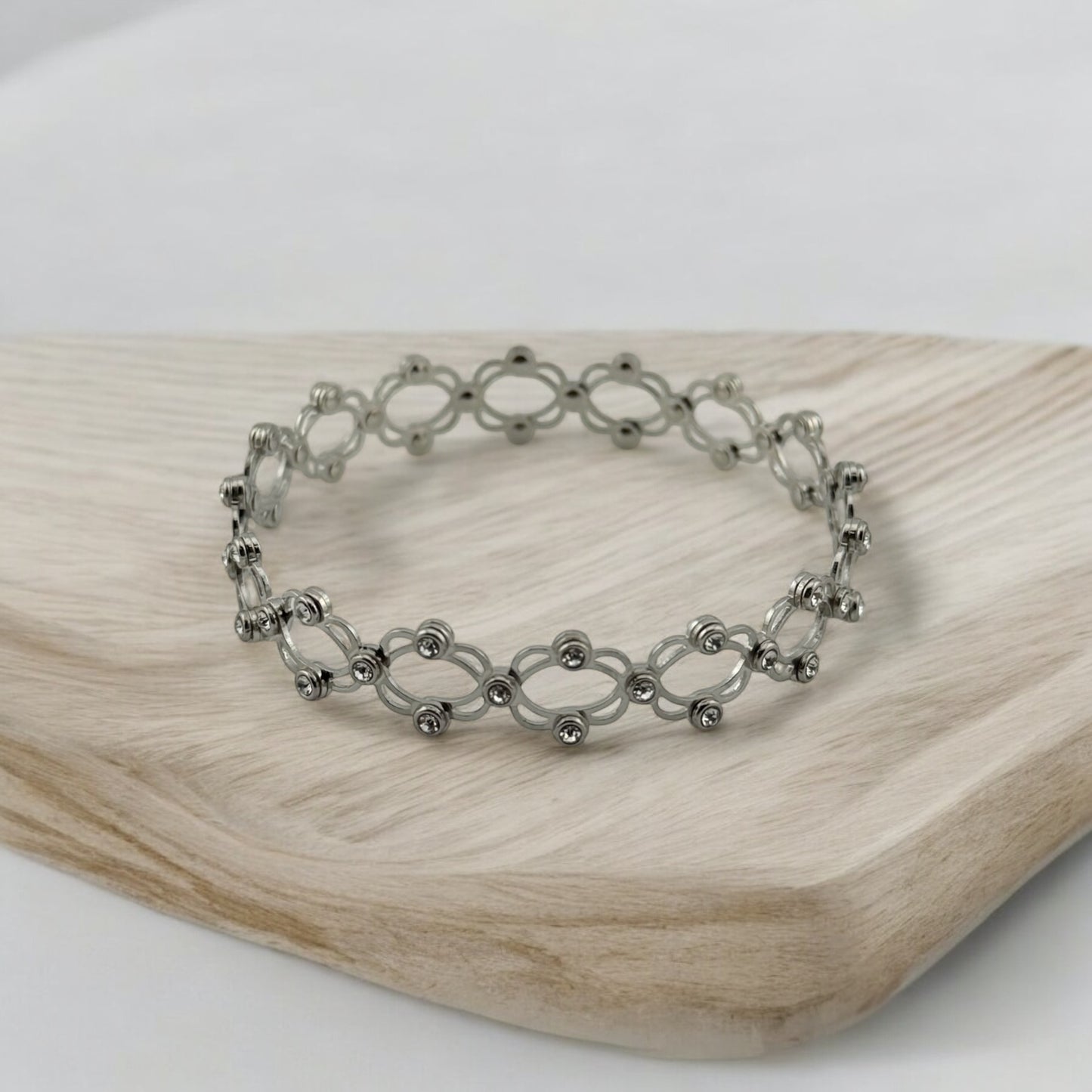 Convertible Ring Bangle - Silver & Rose Gold colors