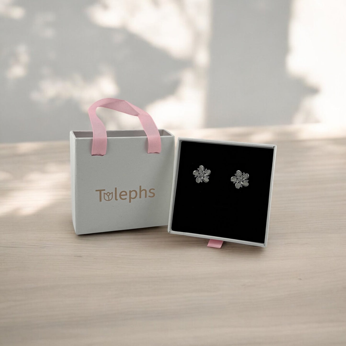 Korean design Big Flower Stud Earrings