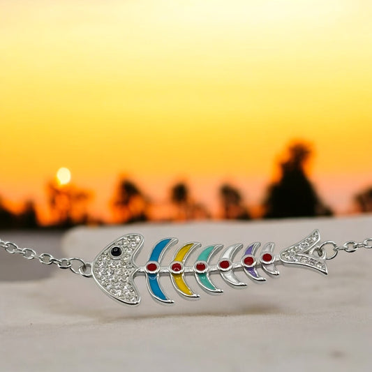 Colorful Fish Bone Bracelet