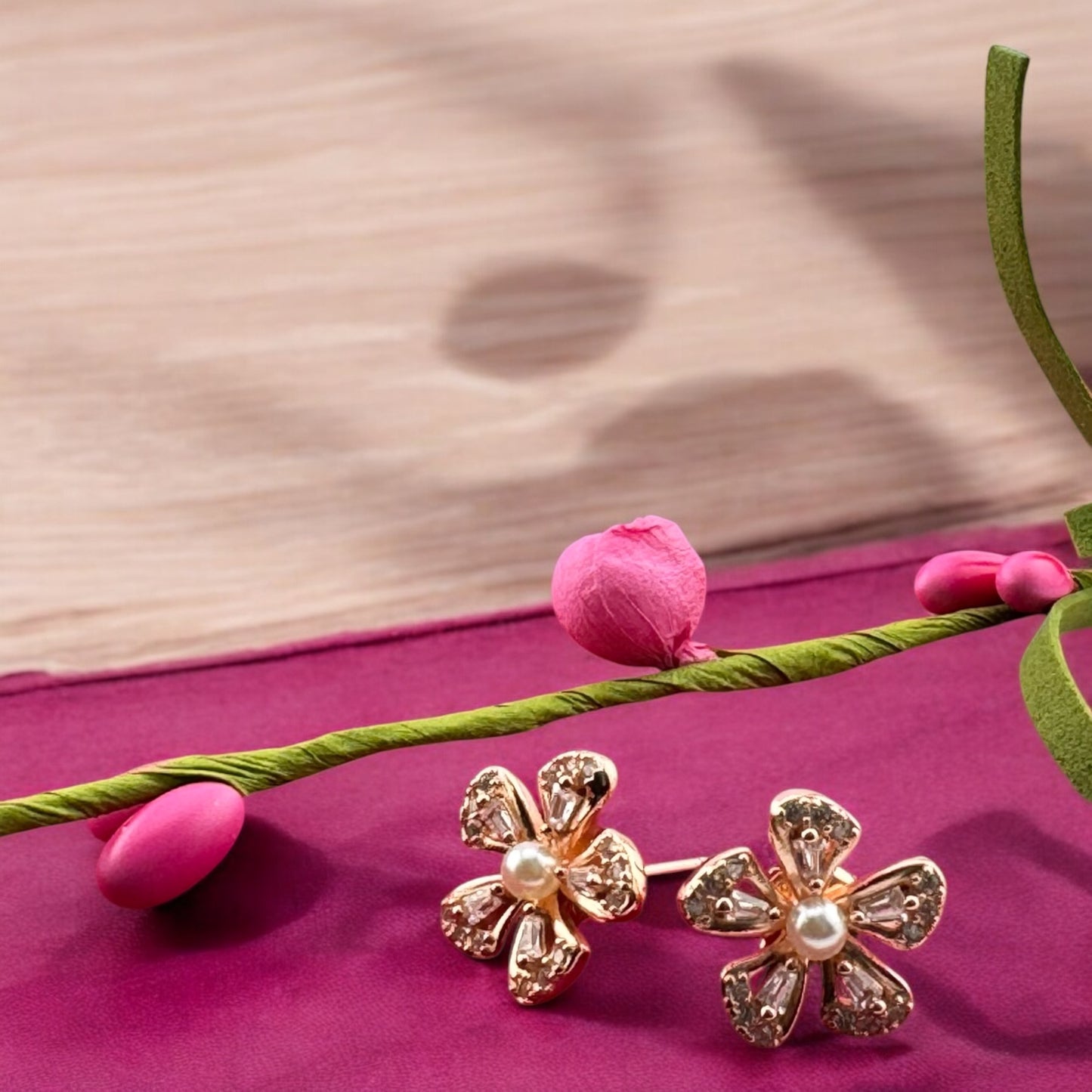 Korean design  Small Flower Stud Earrings