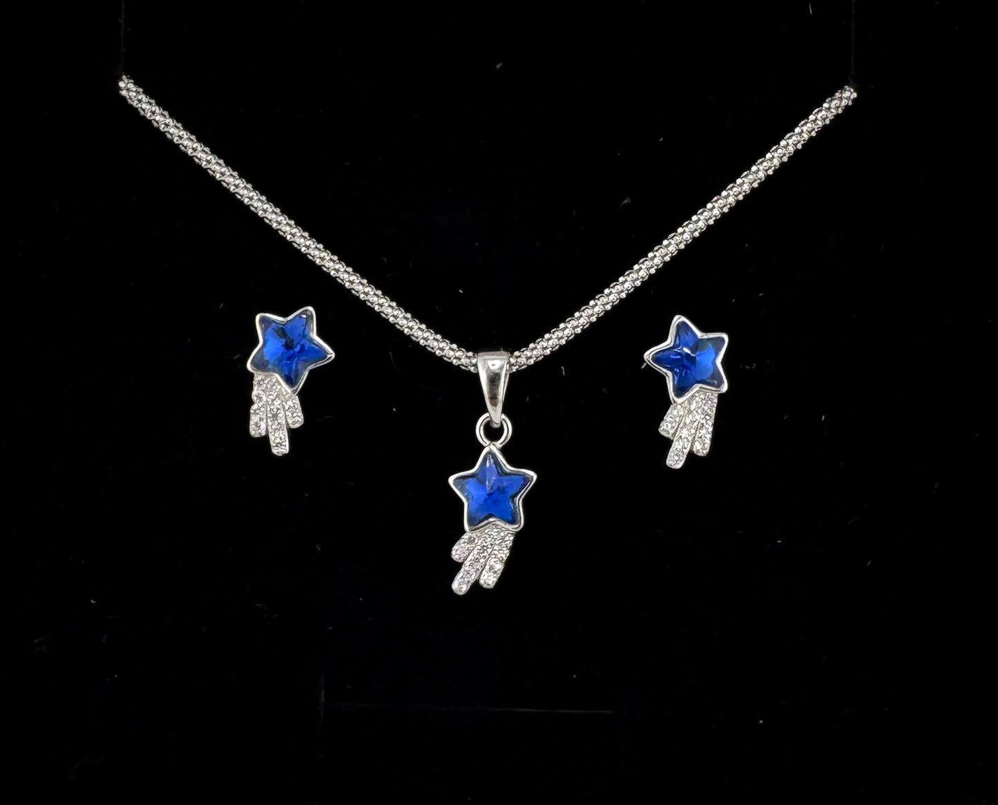 Blue Star Aurora Pendant Set