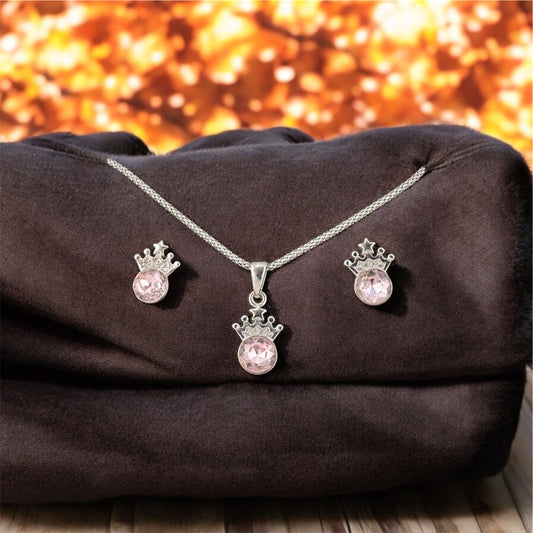 Pink Queen Aurora Pendant Set